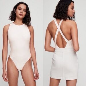 NWOT Aritzia Wilfred Free cross back bodysuit